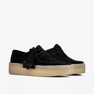 clarks wallabee cup black nubuck women