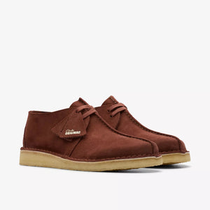 CLARKS trek dark rust brown