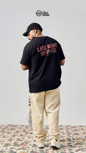 LATE NIGHT SERVICE les deux BOX tee black