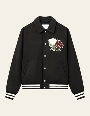 Les deux varsity wool jacket black