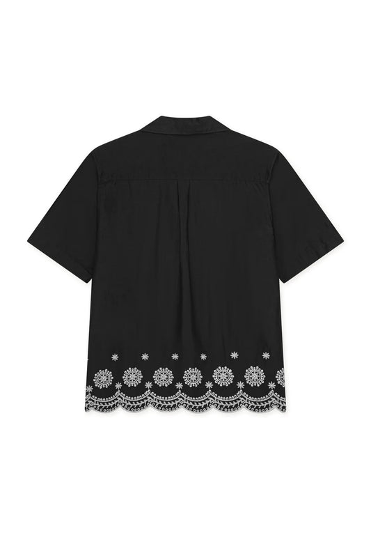 CHEMISE BOX BRODÉE-NOIR