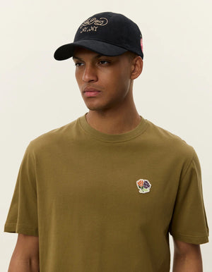 LES DEUX Tshirt patch olive