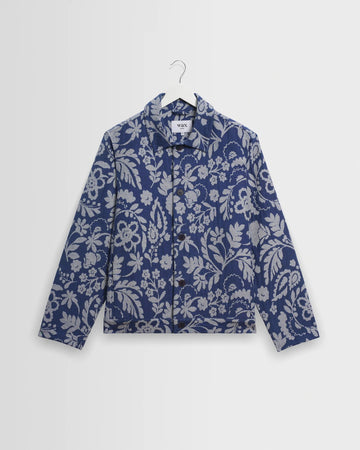 VESTE JACQUARD - bleu