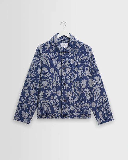VESTE JACQUARD - bleu