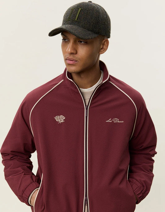 VESTE SEERSUCKER - chocolate truffle red