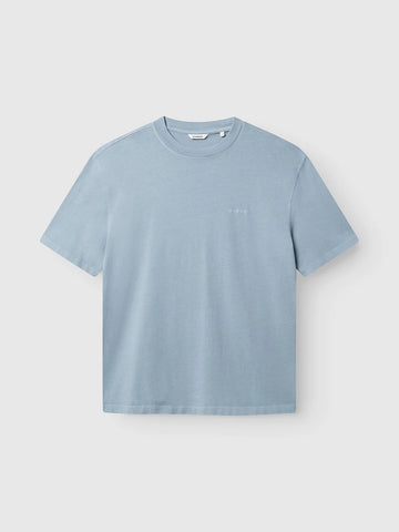 T-SHIRT BOXY - bleu delavé