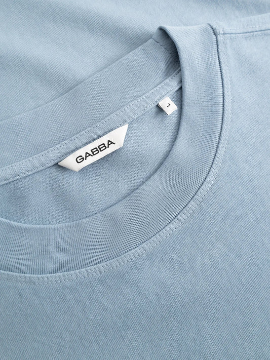 T-SHIRT BOXY - bleu delavé