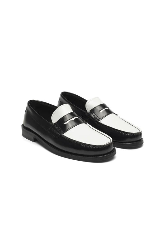 LOAFER LES DEUX - blanc/noir