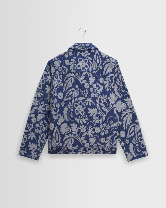 VESTE JACQUARD - bleu