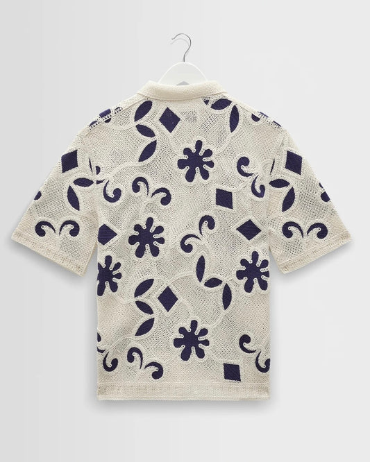 CHEMISE TRICOTÉE - BLANC