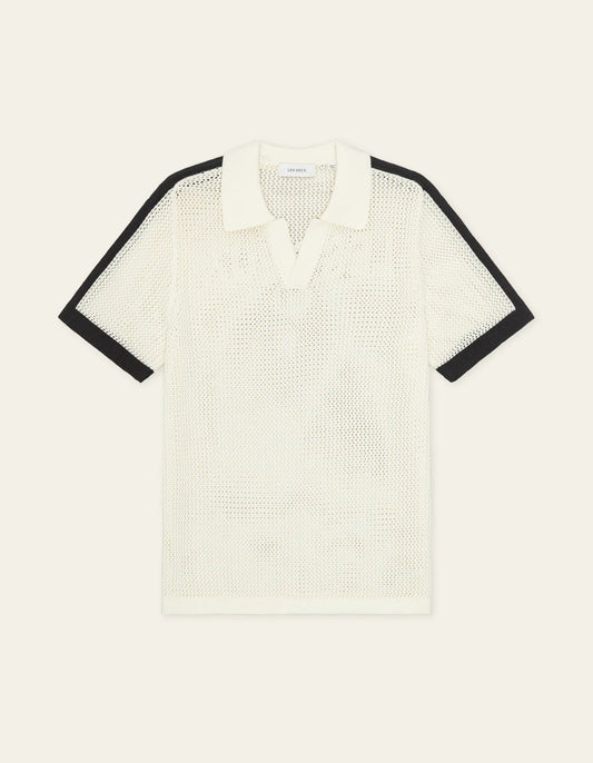 POLO MAILLE - blanc