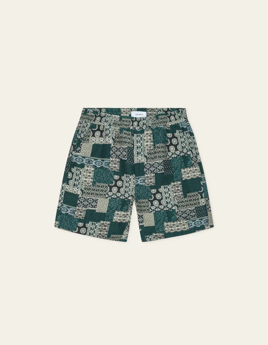 les deux OTTO jacquard short sea moss green