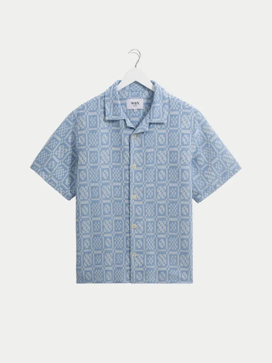 WAX STRUCTURE SHIRT LIGHT BLUE