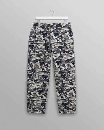 PANT WAX LONDON jacquard "navy"