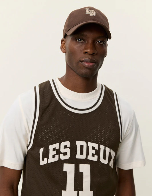 LES DEUX silas mesh tank top brown