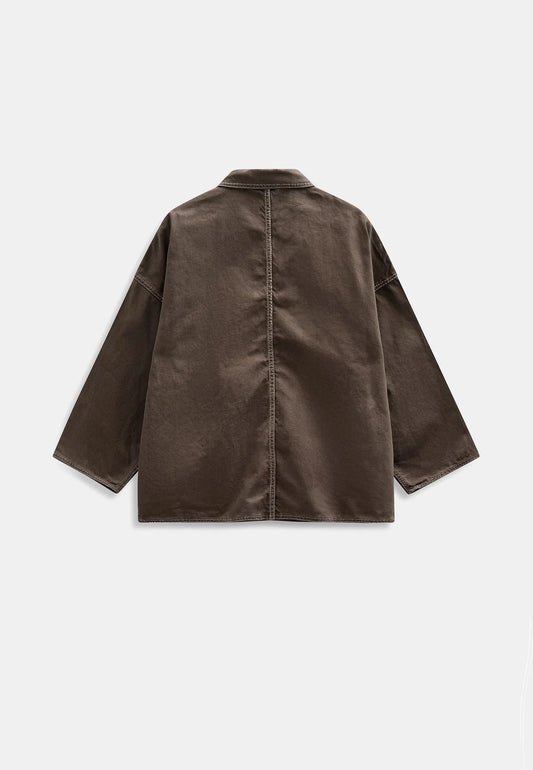 SURCHEMISE MANCHES 3/4 - MARRON