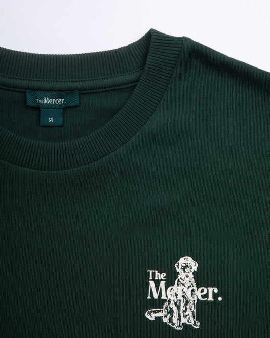 MERCER HEAVY tee dog green 330GSM