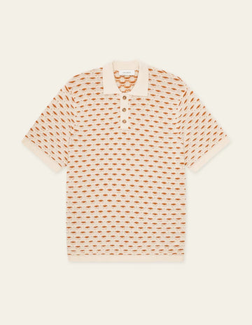 les deux Esmay Shel Knitted Polo "ecru"