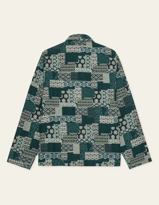 les deux Jacquard Coach Jacket mos green