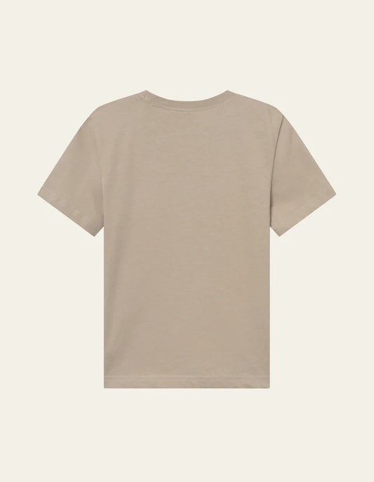 les deux tshirt dark sand flocage ( velour vert )