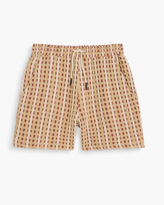 SHORT GAUFRÉ - rouge
