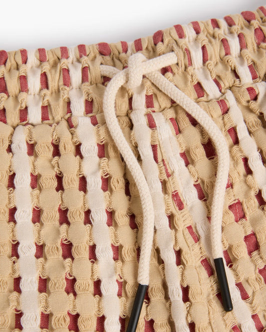 SHORT GAUFRÉ - rouge