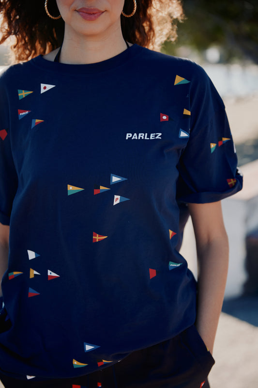 T shirt HOMME drapeaux navy